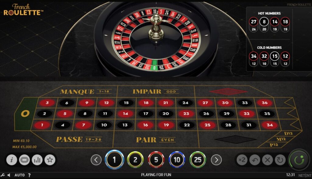 French Roulette Online